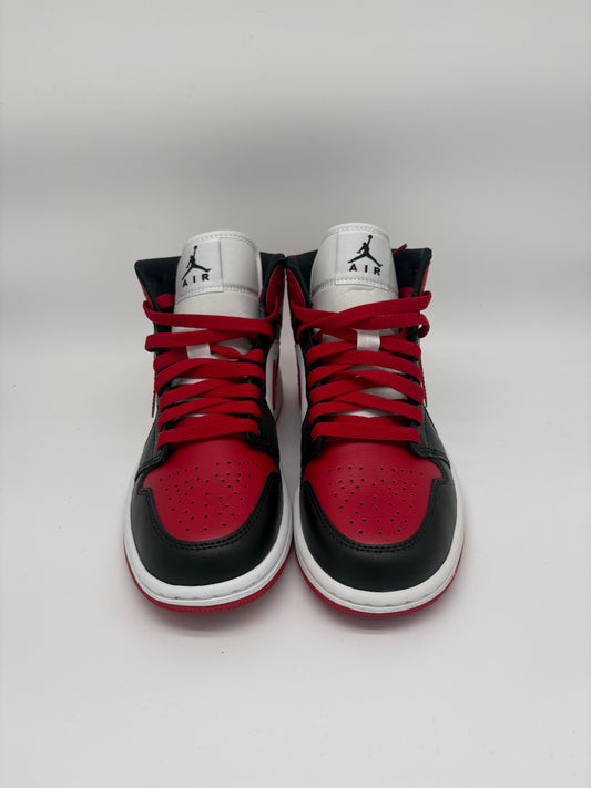 Air Jordan 1 Mid - Black/Gym Red-White