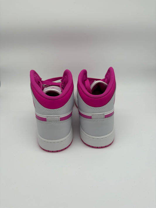 Air Jordan 1 Mid (GS) - Fire Pink & Iris Whisper