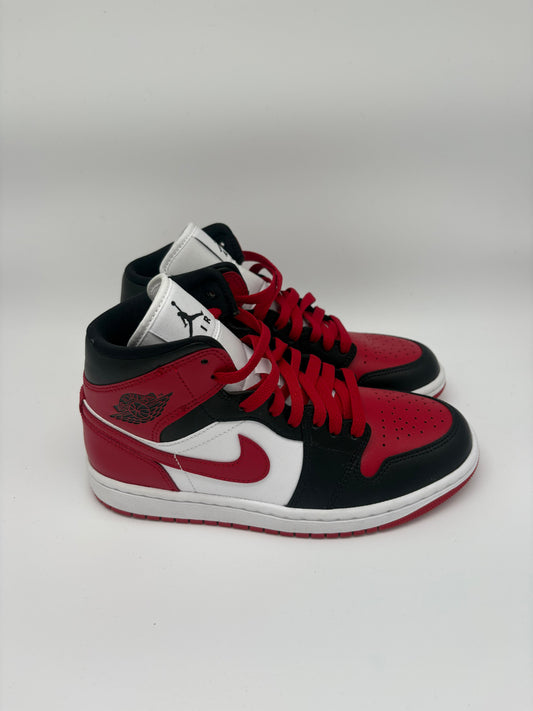 Air Jordan 1 Mid - Black/Gym Red-White